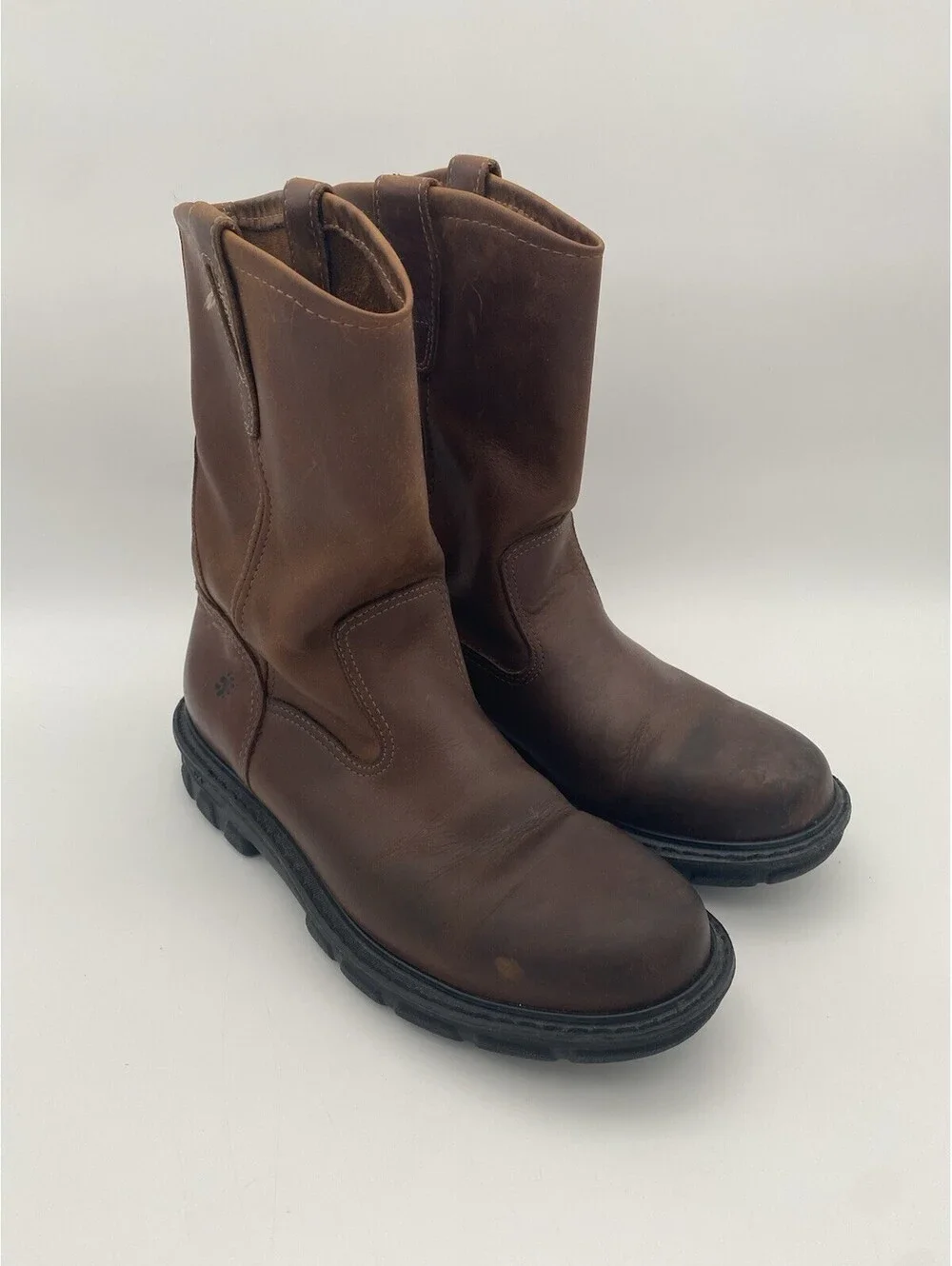 Wolverine MultiShox Men's Size 10 M Brown Leather Work Boots - Y2K